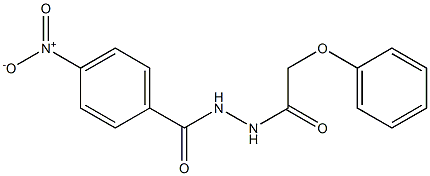 4-nitro-N'-(2-phenoxyacetyl)benzohydrazide Struktur