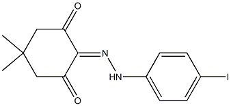 5,5-dimethyl-1,2,3-cyclohexanetrione 2-[N-(4-iodophenyl)hydrazone] Struktur