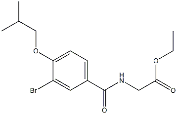 ethyl 2-[(3-bromo-4-isobutoxybenzoyl)amino]acetate Struktur