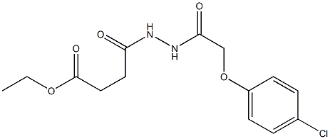 ethyl 4-{2-[2-(4-chlorophenoxy)acetyl]hydrazino}-4-oxobutanoate Struktur