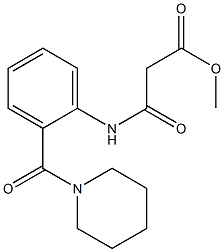 methyl 3-oxo-3-[2-(1-piperidinylcarbonyl)anilino]propanoate Struktur