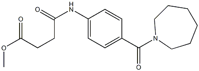 methyl 4-[4-(1-azepanylcarbonyl)anilino]-4-oxobutanoate Struktur