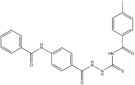 N-({2-[4-(benzoylamino)benzoyl]hydrazino}carbothioyl)-4-methylbenzamide Struktur