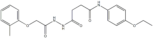 N-(4-ethoxyphenyl)-4-{2-[2-(2-methylphenoxy)acetyl]hydrazino}-4-oxobutanamide Struktur