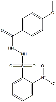 N'-(4-methoxybenzoyl)-2-nitrobenzenesulfonohydrazide Struktur