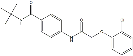 N-(tert-butyl)-4-{[2-(2-chlorophenoxy)acetyl]amino}benzamide Struktur