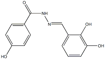 N'-[(E)-(2,3-dihydroxyphenyl)methylidene]-4-hydroxybenzohydrazide Struktur