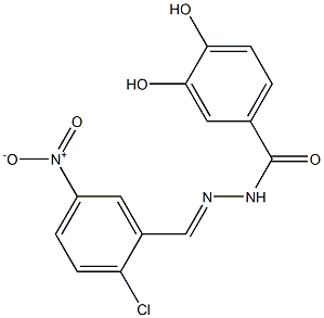 N'-[(E)-(2-chloro-5-nitrophenyl)methylidene]-3,4-dihydroxybenzohydrazide Struktur