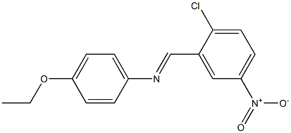 N-[(E)-(2-chloro-5-nitrophenyl)methylidene]-N-(4-ethoxyphenyl)amine Struktur