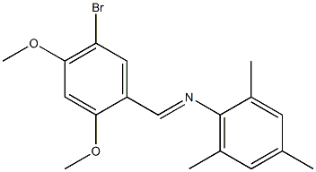 N-[(E)-(5-bromo-2,4-dimethoxyphenyl)methylidene]-N-mesitylamine Struktur