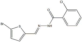 N'-[(E)-(5-bromo-2-thienyl)methylidene]-2-chlorobenzohydrazide Struktur