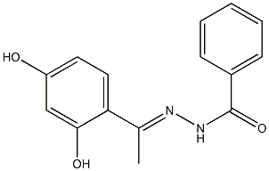 N'-[(E)-1-(2,4-dihydroxyphenyl)ethylidene]benzohydrazide Struktur