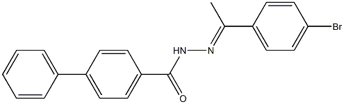 N'-[(E)-1-(4-bromophenyl)ethylidene][1,1'-biphenyl]-4-carbohydrazide Struktur