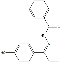 N'-[(Z)-1-(4-hydroxyphenyl)propylidene]benzohydrazide Struktur