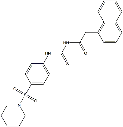 N-[2-(1-naphthyl)acetyl]-N'-[4-(1-piperidinylsulfonyl)phenyl]thiourea Struktur