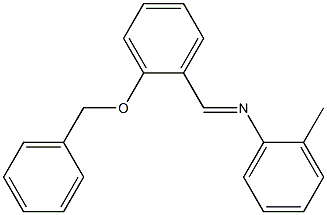 N-{(E)-[2-(benzyloxy)phenyl]methylidene}-N-(2-methylphenyl)amine Struktur