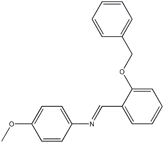 N-{(E)-[2-(benzyloxy)phenyl]methylidene}-N-(4-methoxyphenyl)amine Struktur