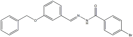 N'-{(E)-[3-(benzyloxy)phenyl]methylidene}-4-bromobenzohydrazide Struktur