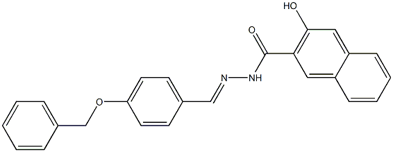 N'-{(E)-[4-(benzyloxy)phenyl]methylidene}-3-hydroxy-2-naphthohydrazide Struktur