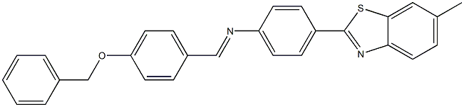 N-{(E)-[4-(benzyloxy)phenyl]methylidene}-N-[4-(6-methyl-1,3-benzothiazol-2-yl)phenyl]amine Struktur