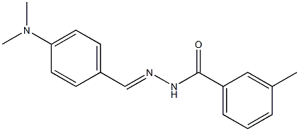 N'-{(E)-[4-(dimethylamino)phenyl]methylidene}-3-methylbenzohydrazide Struktur