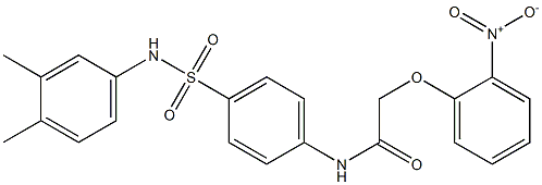 N-{4-[(3,4-dimethylanilino)sulfonyl]phenyl}-2-(2-nitrophenoxy)acetamide Struktur