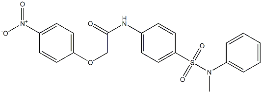 N-{4-[(methylanilino)sulfonyl]phenyl}-2-(4-nitrophenoxy)acetamide Struktur