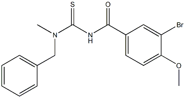 N-benzyl-N'-(3-bromo-4-methoxybenzoyl)-N-methylthiourea Struktur