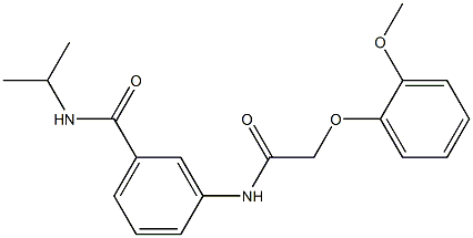 N-isopropyl-3-{[2-(2-methoxyphenoxy)acetyl]amino}benzamide Struktur