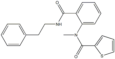 N-methyl-N-{2-[(phenethylamino)carbonyl]phenyl}-2-thiophenecarboxamide Struktur