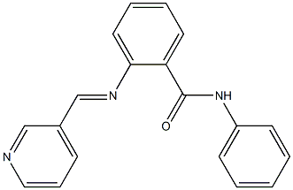 N-phenyl-2-{[(E)-3-pyridinylmethylidene]amino}benzamide Struktur