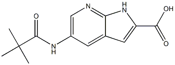 5-pivalamido-1H-pyrrolo[2,3-b]pyridine-2-carboxylic acid Struktur