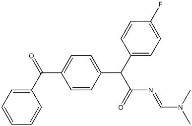 2-(4-benzoylphenyl)-N-[(dimethylamino)methylene]-2-(4-fluorophenyl)acetamide Struktur