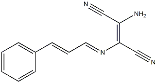 (Z)-2-amino-3-{[(E,2E)-3-phenyl-2-propenylidene]amino}-2-butenedinitrile Struktur