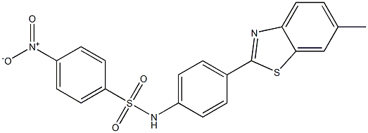 N-[4-(6-methyl-1,3-benzothiazol-2-yl)phenyl]-4-nitrobenzenesulfonamide Struktur