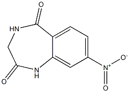 8-nitro-3,4-dihydro-1H-benzo[e][1,4]diazepine-2,5-dione Struktur