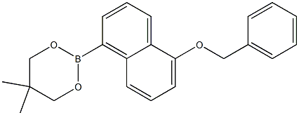 2-(5-Benzyloxynaphthalen-1-yl)-5,5-dimethyl-1,3,2-dioxaborinane Struktur