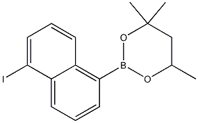 2-(5-Iodonaphthalen-1-yl)-4,4,6-trimethyl-1,3,2-dioxaborinane Struktur