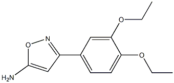 3-(3,4-diethoxyphenyl)isoxazol-5-amine Struktur