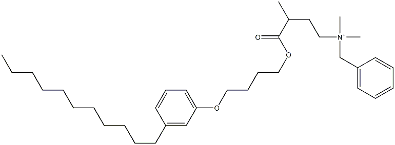 N,N-Dimethyl-N-benzyl-N-[3-[[4-(3-undecylphenyloxy)butyl]oxycarbonyl]butyl]aminium Struktur