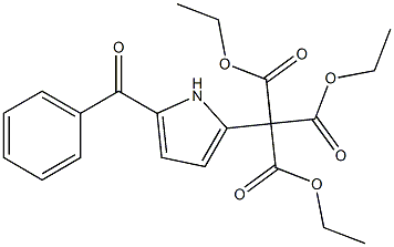 5-Benzoyl-1H-pyrrol-2-ylmethanetricarboxylic acid triethyl ester Struktur