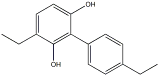 2-(4-Ethylphenyl)-4-ethylbenzene-1,3-diol Struktur