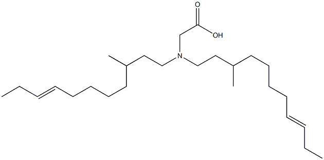 N,N-Bis(3-methyl-8-undecenyl)aminoacetic acid Struktur