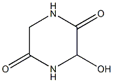 3-Hydroxypiperazine-2,5-dione Struktur