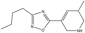 3-Butyl-5-[(1,2,5,6-tetrahydro-5-methylpyridin)-3-yl]-1,2,4-oxadiazole Struktur