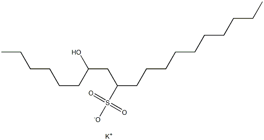 7-Hydroxynonadecane-9-sulfonic acid potassium salt Struktur