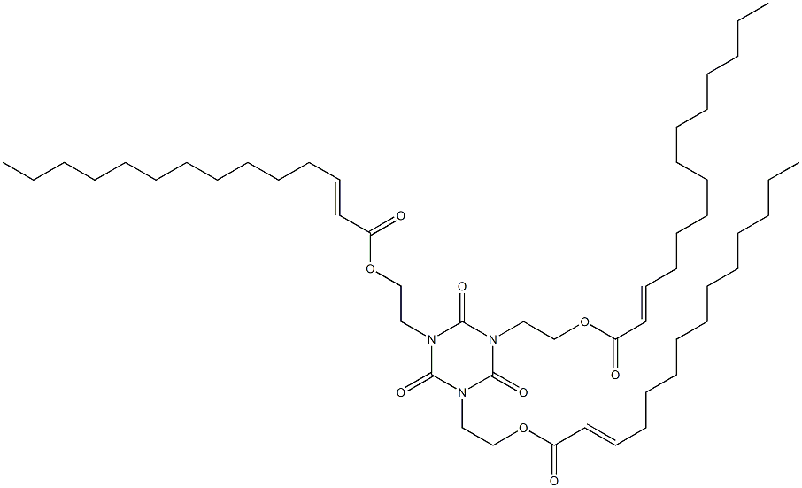 1,3,5-Tris[2-(2-tetradecenoyloxy)ethyl]hexahydro-1,3,5-triazine-2,4,6-trione Struktur