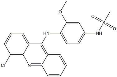 N-[4-[(4-Chloro-9-acridinyl)amino]-3-methoxyphenyl]methanesulfonamide Struktur