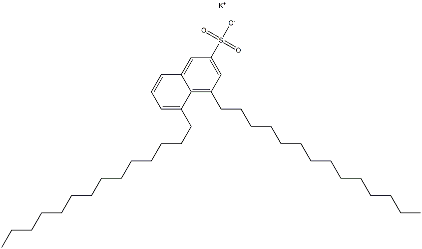 4,5-Ditetradecyl-2-naphthalenesulfonic acid potassium salt Struktur