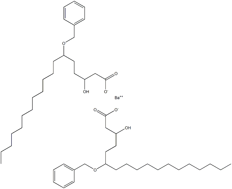 Bis(6-benzyloxy-3-hydroxystearic acid)barium salt Struktur